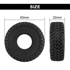 Close-up of S5 texture on INJORA Maverix MT tire surface for traction