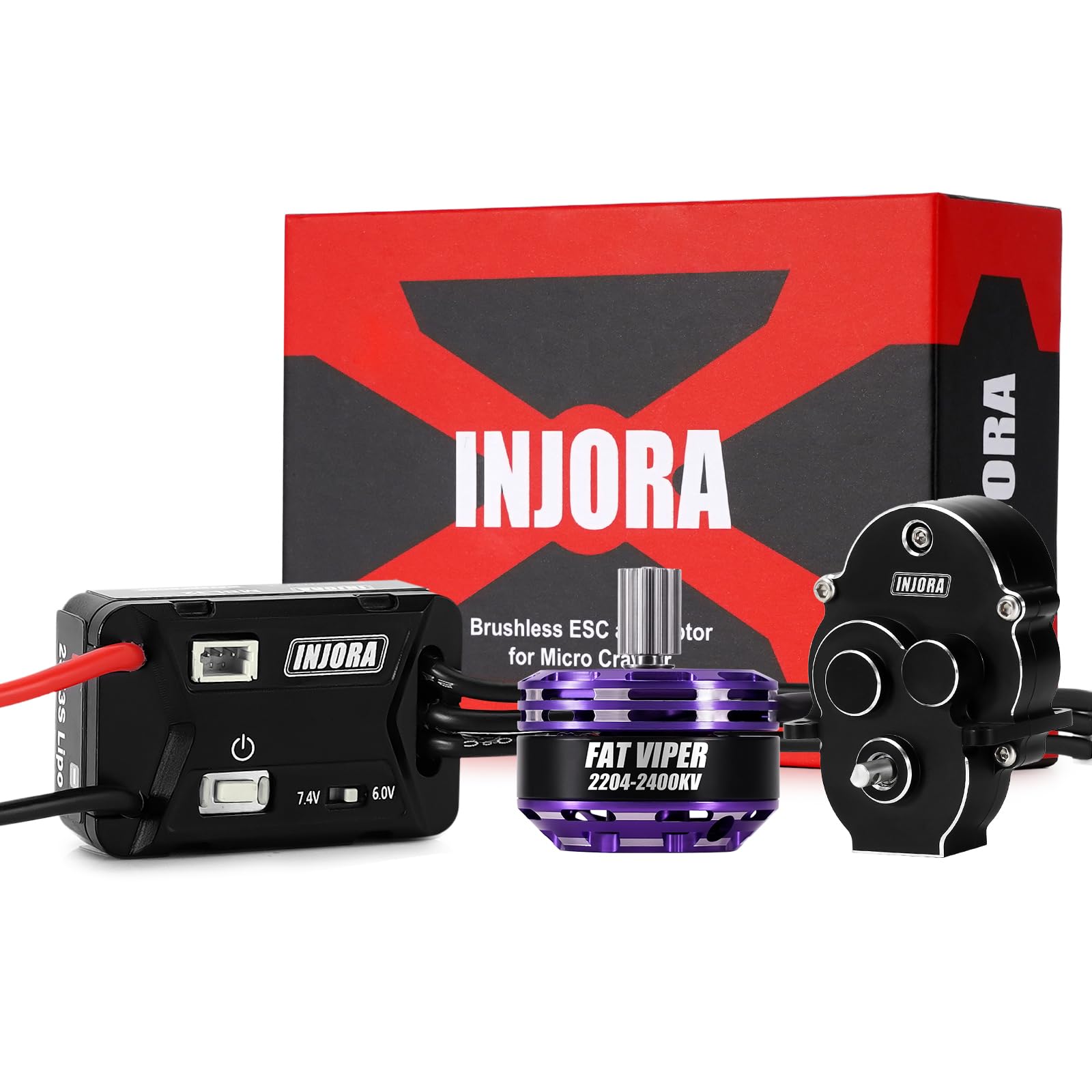 INJORA MBL32 G2 waterproof ESC for all-weather micro crawler use.