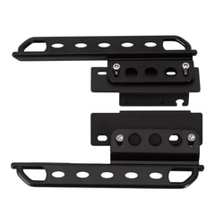 INJORA rock sliders rear view highlighting added protection and weight for stability.