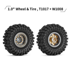 INJORA wheel and tire combo offers durable off-road performance.