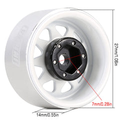 INJORA negative offset wheel shows minus 3.78 mm spacing for stability.