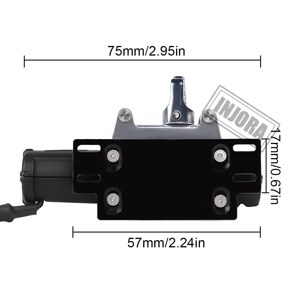 INJORA RC crawler winch controller enables hands-on operation during climbs.