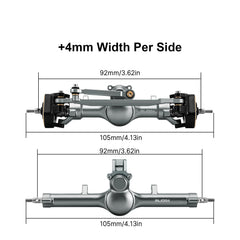 INJORA rear axle truss mount allows adjustable alignment.