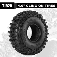 INJORA S5 tire side view highlighting 120x42mm fit for 1/10 crawlers.