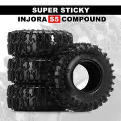 INJORA S5 compound emphasizes durability and stickiness for extended crawls.