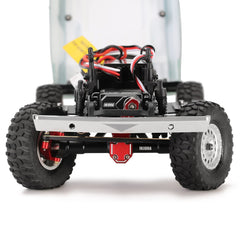 SCX24 Axial 1/24 servo installation by INJORA shows precise compatibility in red.