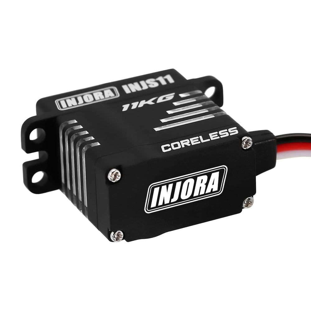 INJORA servo horn and metal mount ready for TRX4M installation.