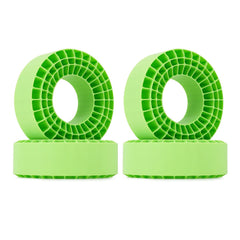 INJORA green silicone foam insert for 132-134mm tires enhances stability.
