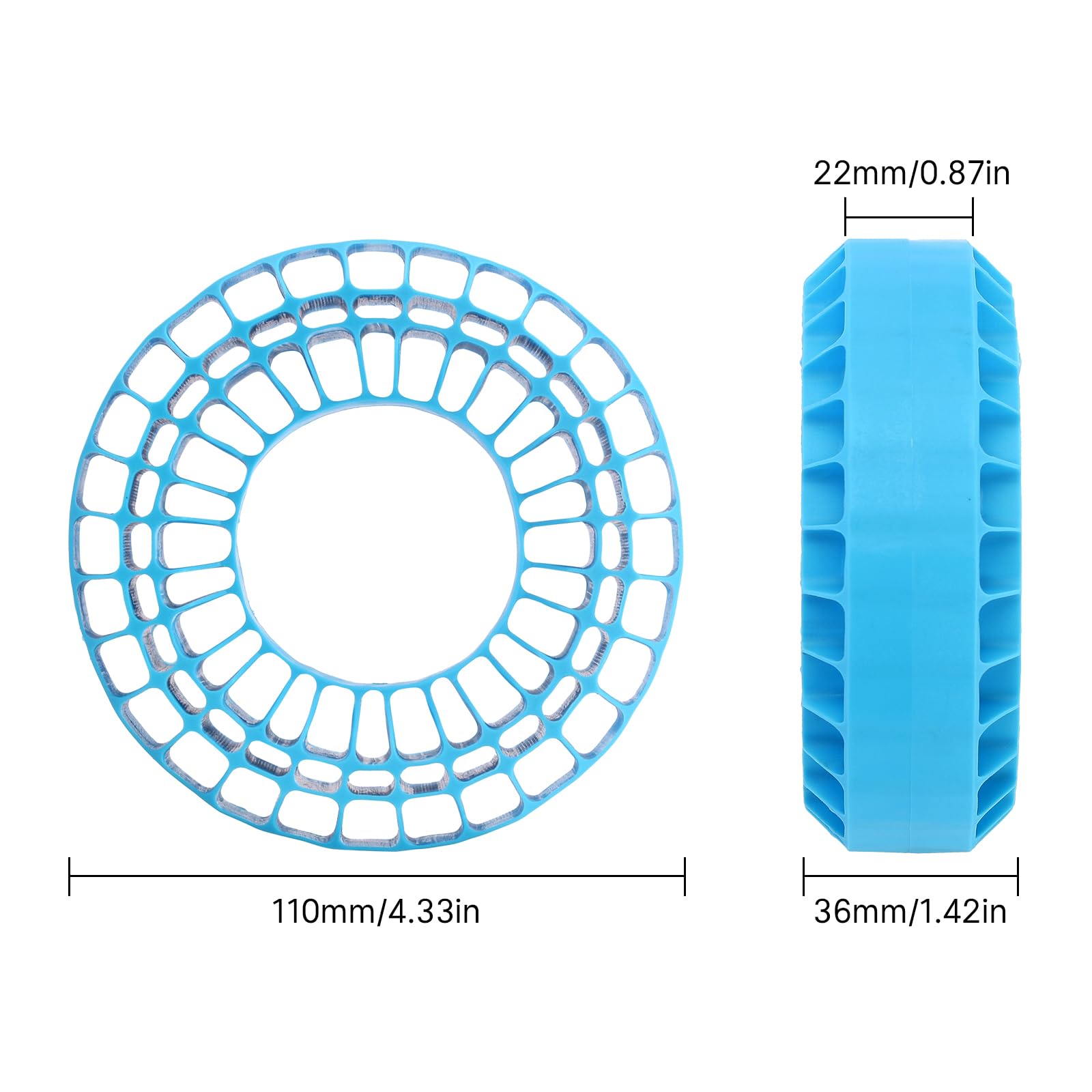 INJORA blue silicone insert for 118-122mm tires supports mid-weight crawlers with steady steering