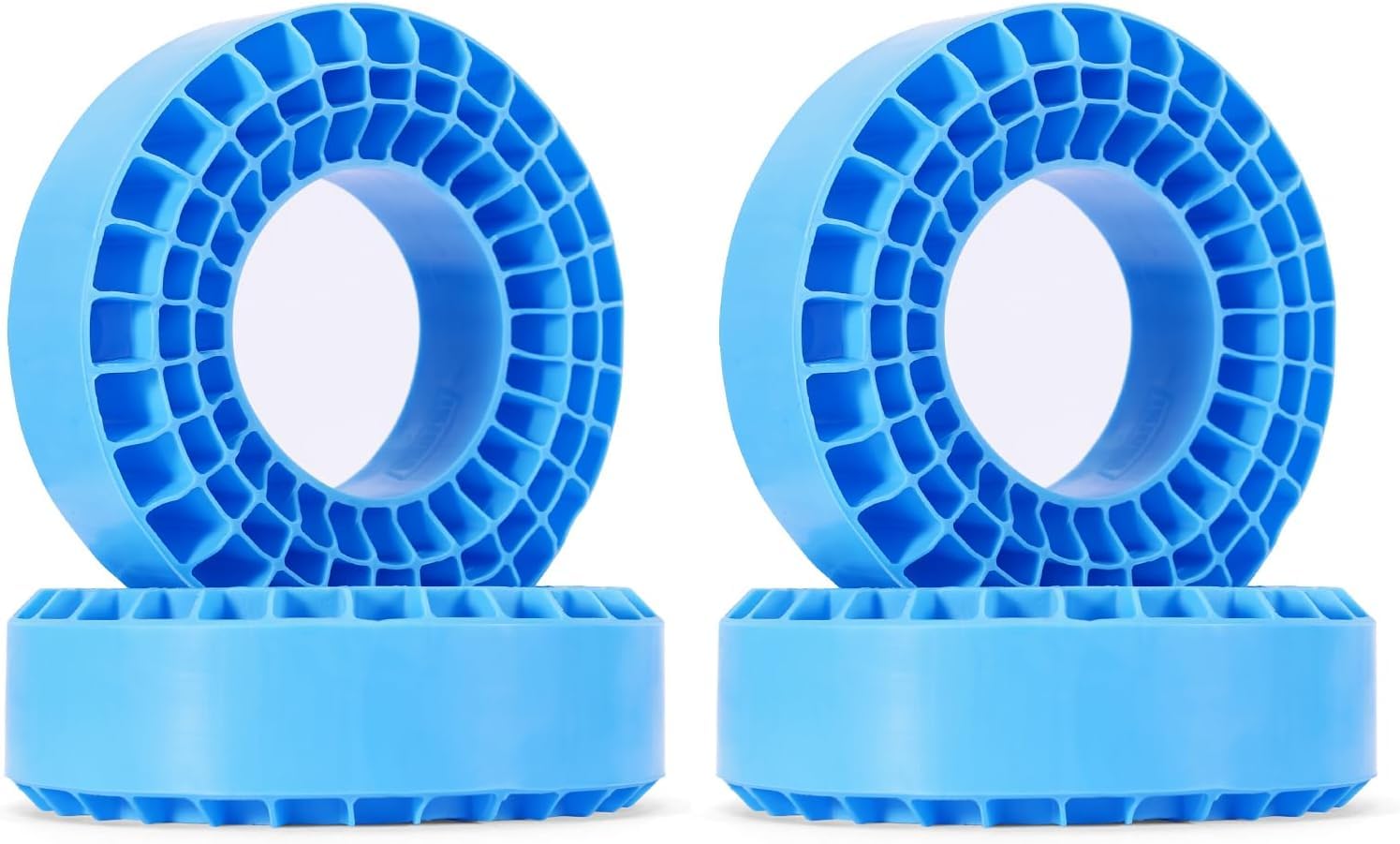 INJORA silicone rubber inserts blue for 106-108mm tires enhance stability.