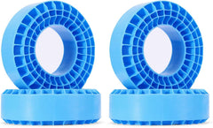 INJORA silicone rubber inserts blue for 106-108mm tires enhance stability.