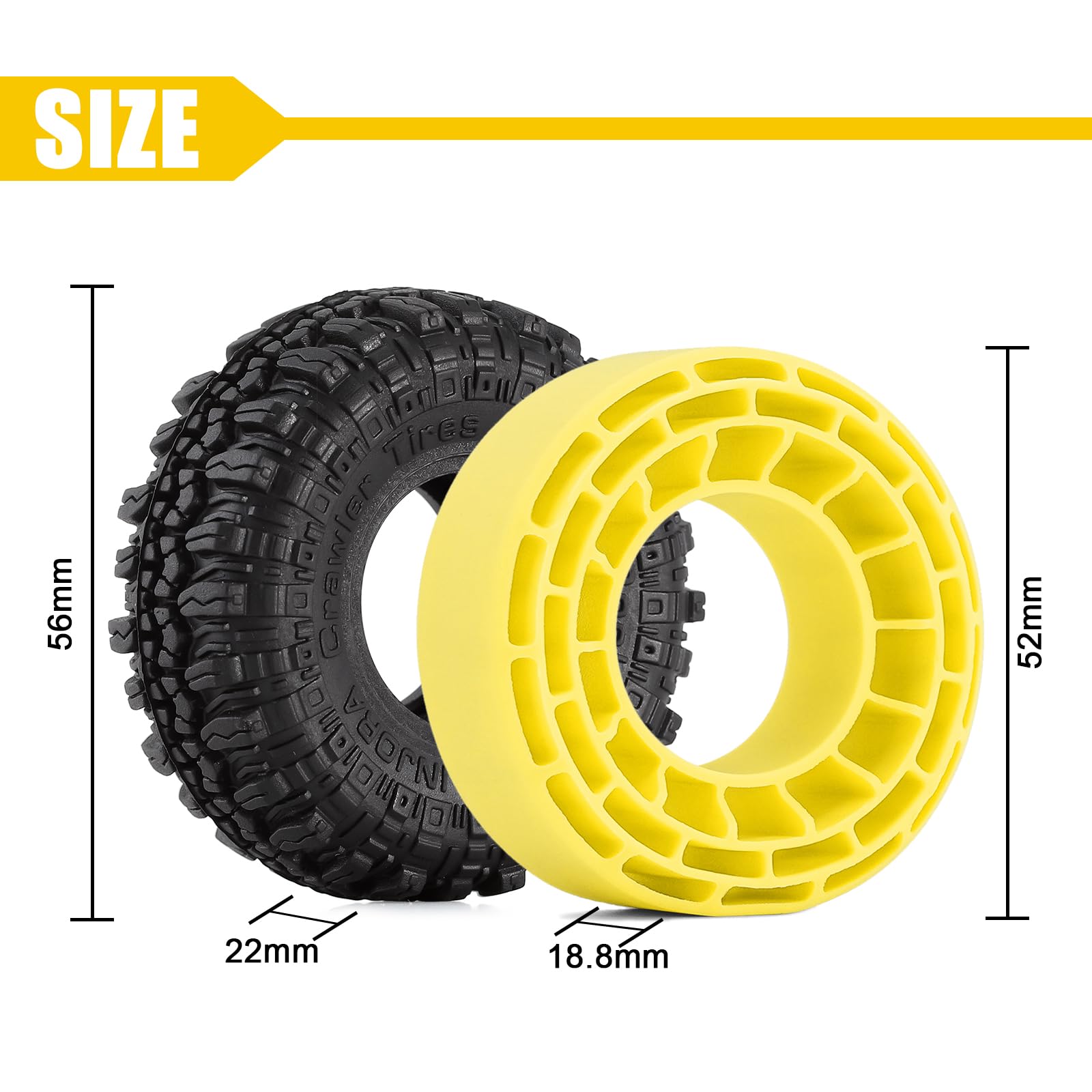INJORA silicone rubber inserts providing flexibility and sidewall support