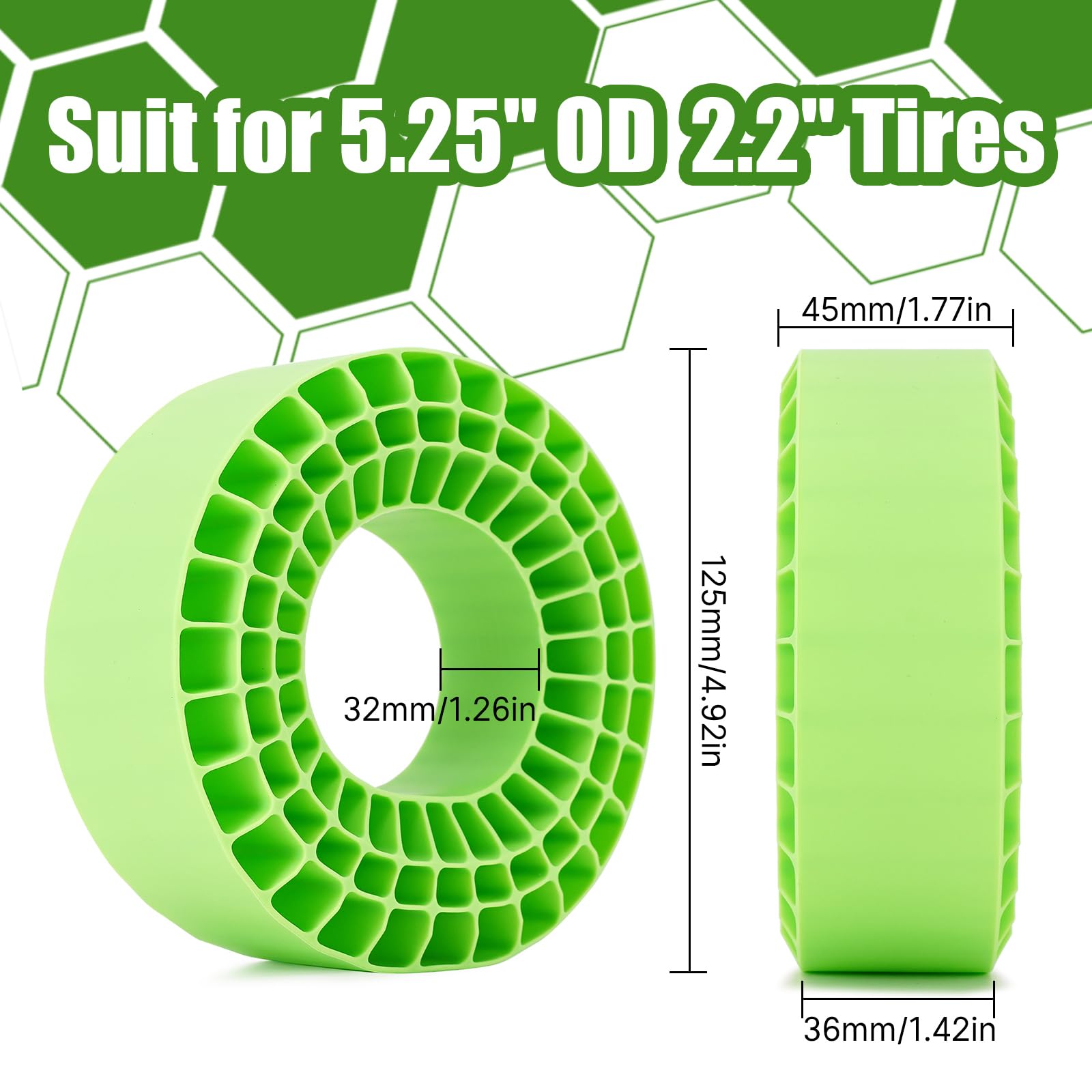 INJORA insert improves stability and traction on challenging terrains.