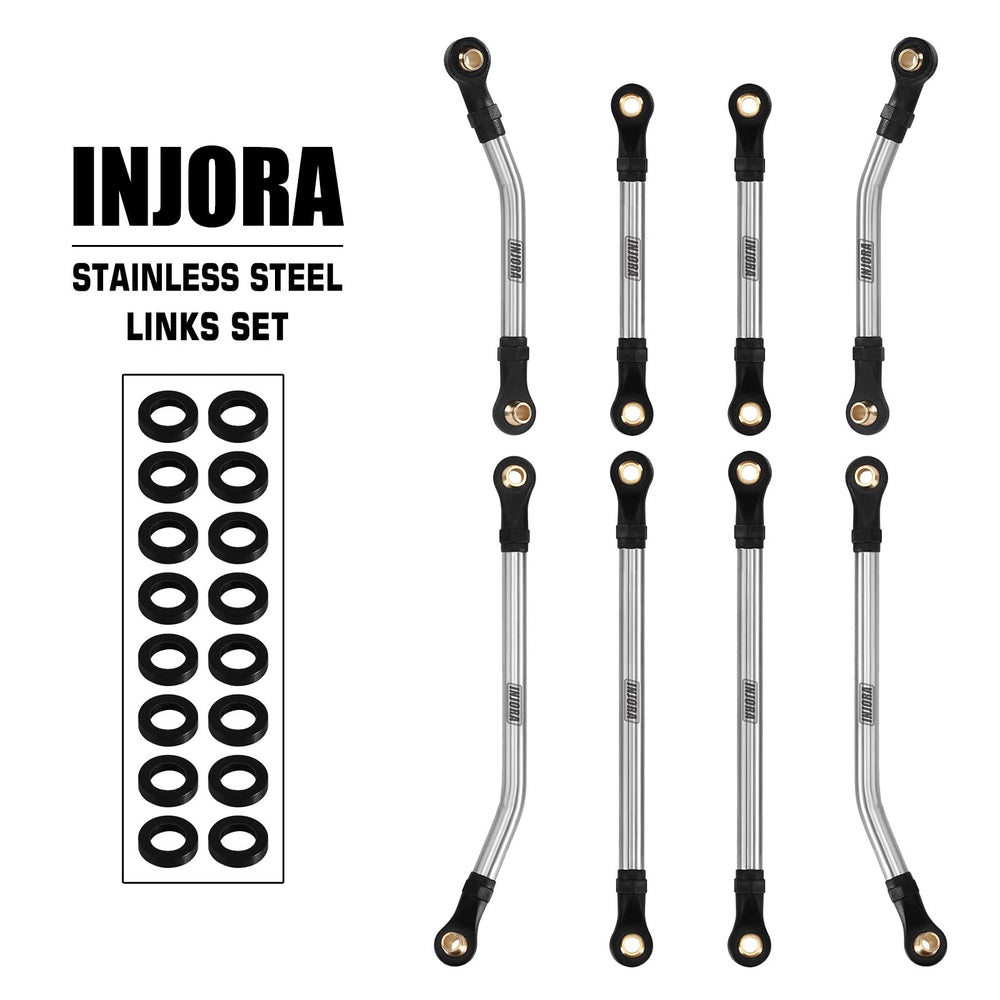 INJORA stainless steel links offer reliable performance under extreme crawling.