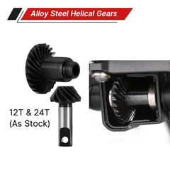 INJORA steel 12/24T gears for durable, reliable gearing