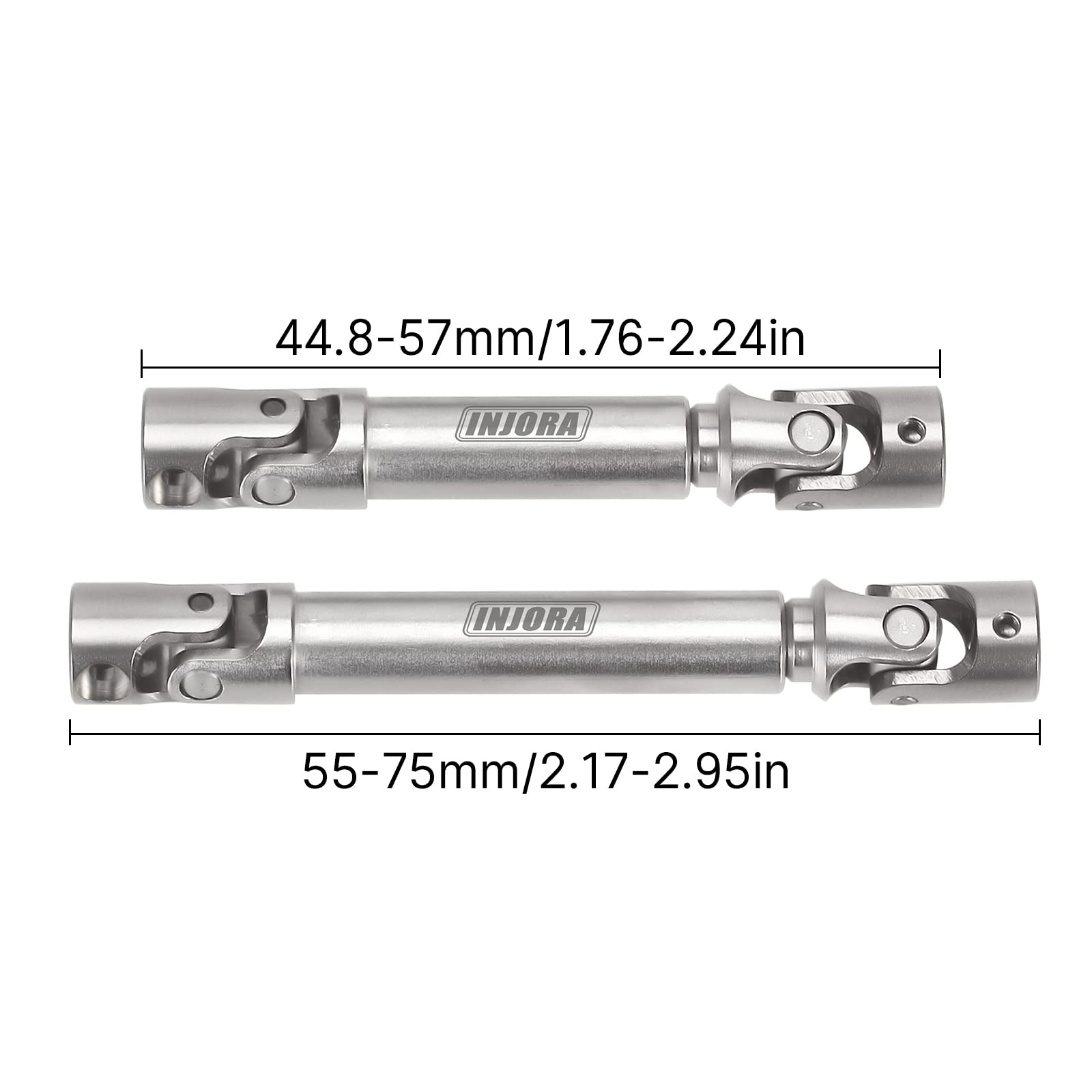 INJORA long and short drive shafts; versatile upgrade for SCX24.