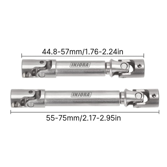 INJORA long and short drive shafts; versatile upgrade for SCX24.