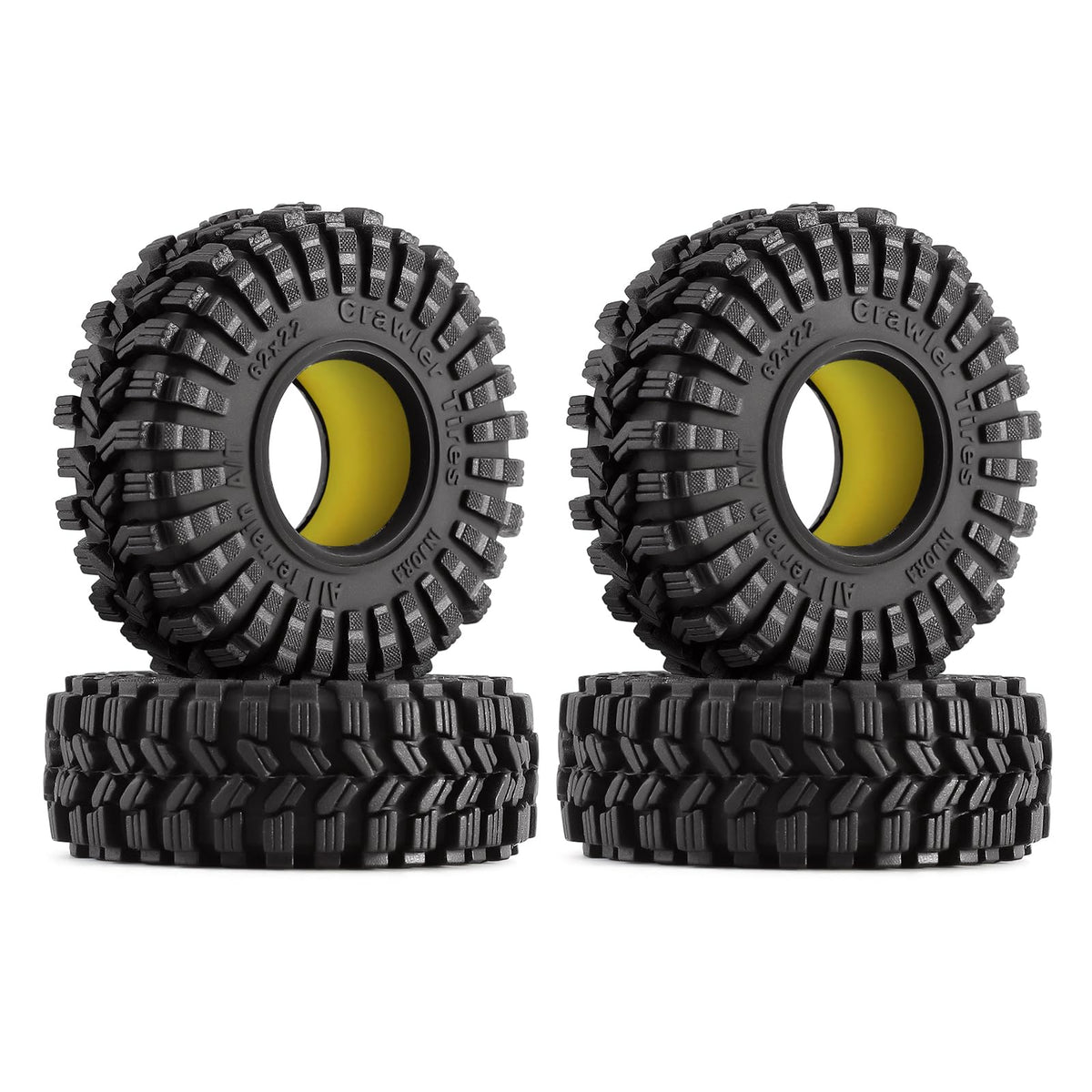 INJORA 1.0 tire side view with aggressive lug for off road bite