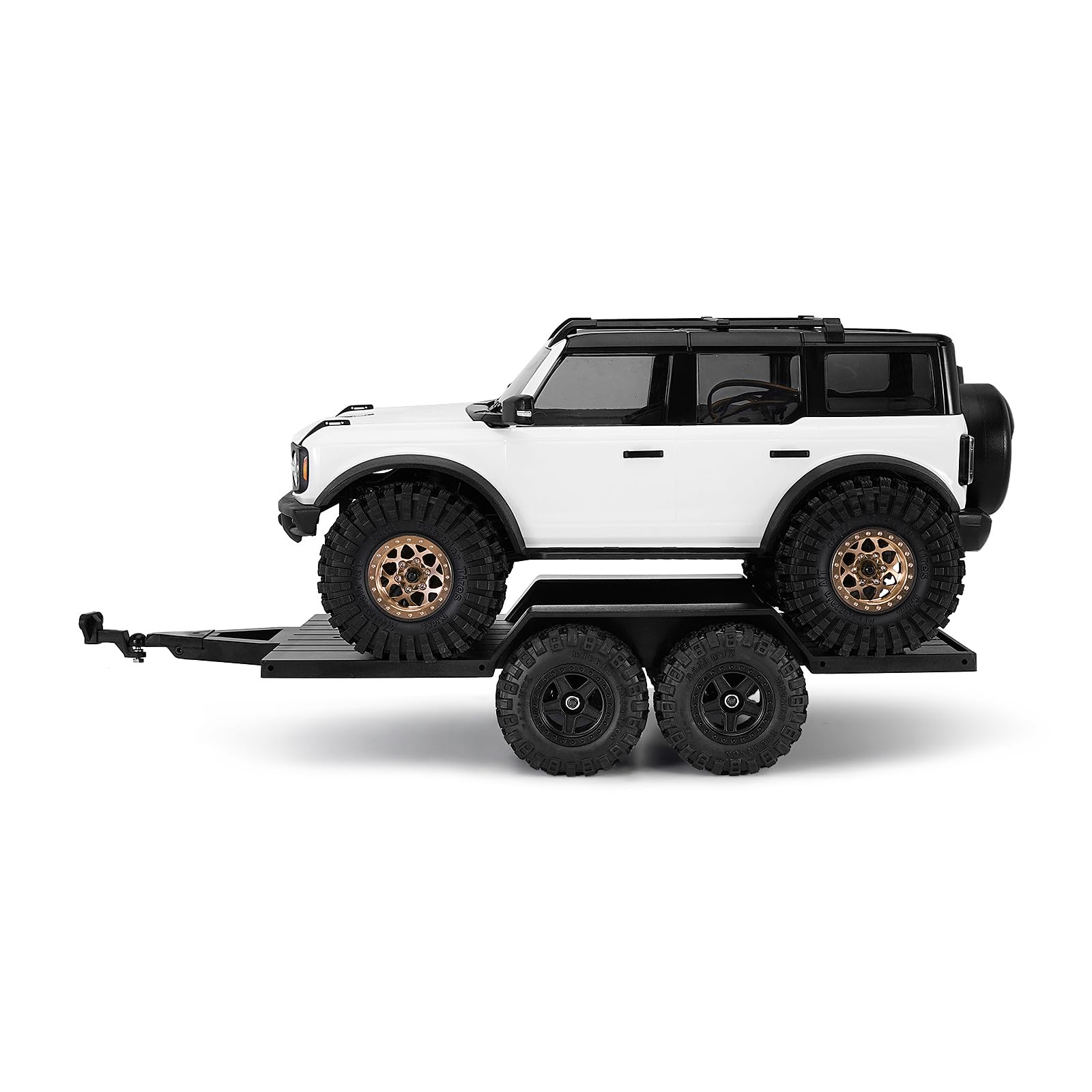 Versatile trailer for towing and transporting RC gear on trail runs.