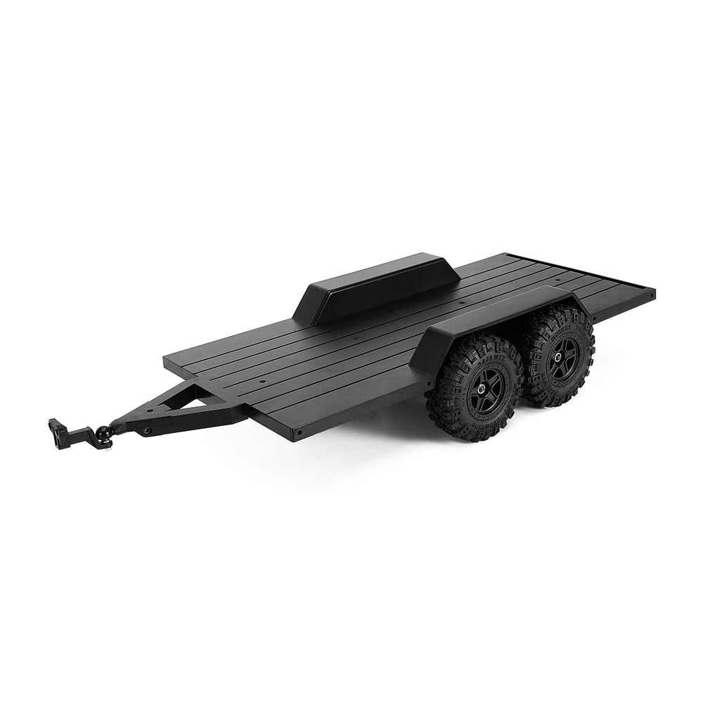 INJORA utility trailer with hitch for TRX4M enables easy towing and quick setup.