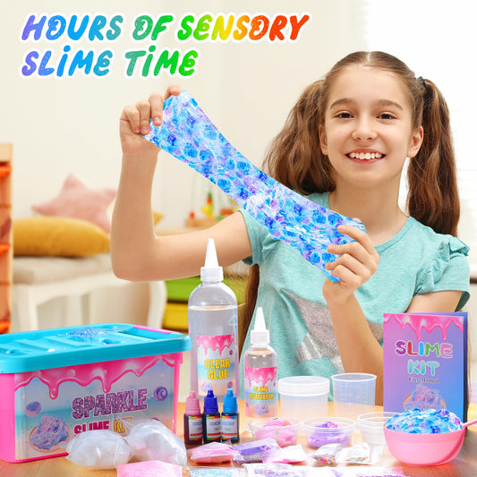 inksbui Confetti Slime Kit glimmer texture encourages tactile exploration