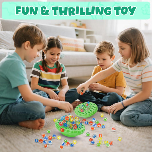 INKZOO Marble Balance Game tilt action demonstrates exciting family competition