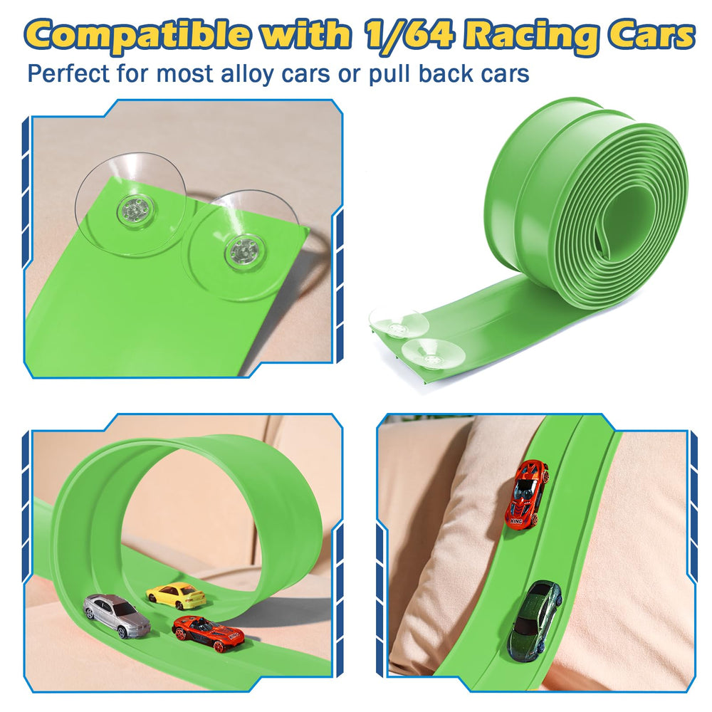INKZOO Roll-Up Race Track storage idea for compact transport