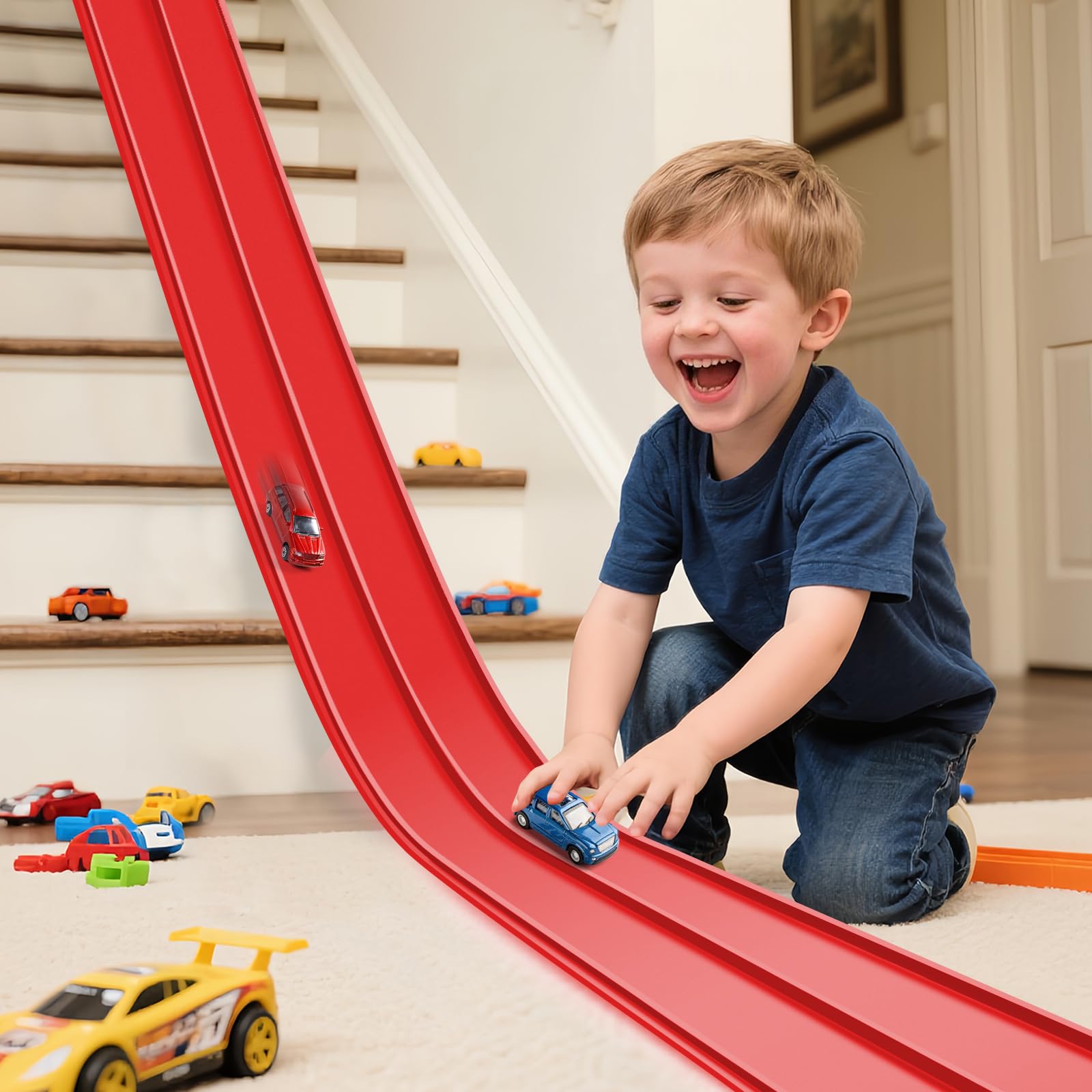 INKZOO upgrade flex track showing 15ft layout for versatile races