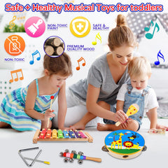 INLAIER 8-tone xylophone with mallets encourages early rhythm exploration for kids.
