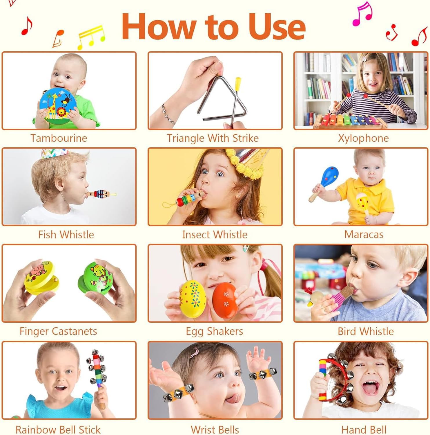 INLAIER shaker eggs support sensory exploration and rhythm practice for toddlers.