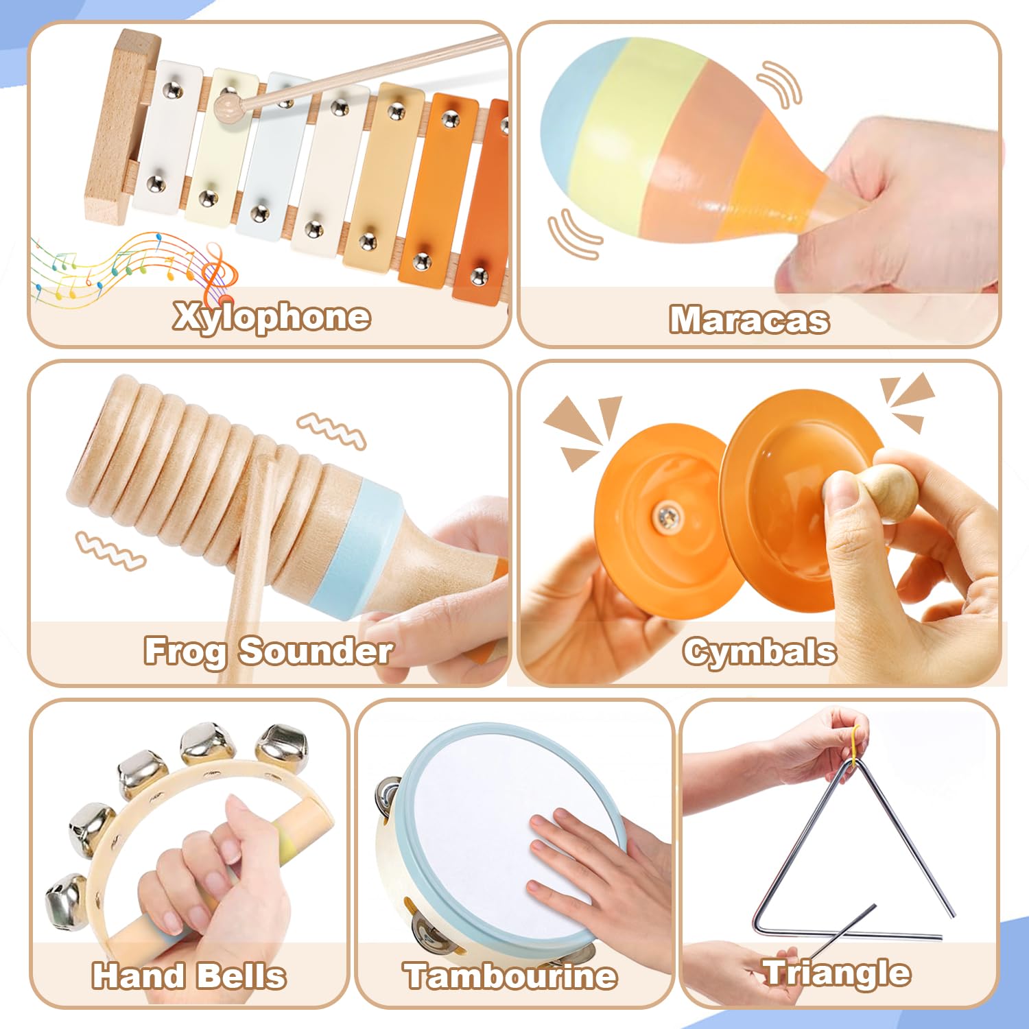 INLAIER toddler maracas for shaking play that supports motor control.