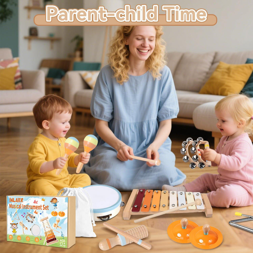 INLAIER wooden sounder for tactile rhythm discovery and sound exploration.