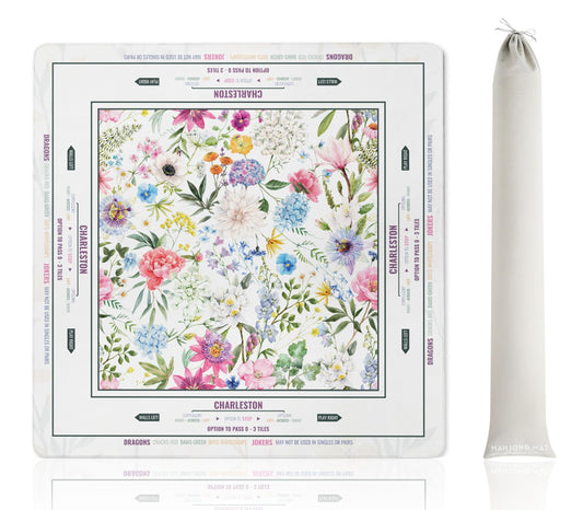 InnoBeta Mahjong Mat Flower-Carnation-12 back: anti-slip stability for steady gameplay