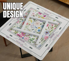 InnoBeta Mahjong Mat Flower-Carnation-12 folded: portable and quick to set up
