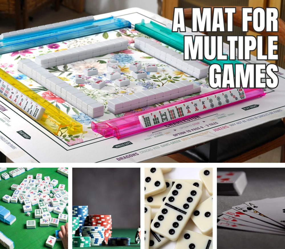 InnoBeta Mahjong Mat Flower-Carnation-12 wipe-clean: easy maintenance without machine washing
