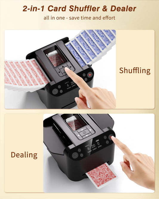 INNCNN four-remotes-players enables one-card or two-card deals from the table.