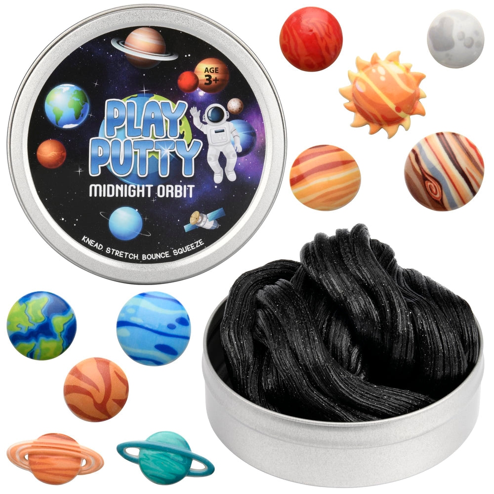 Inner-ACTIVE Play Putty Midnight Orbit in tin for tactile space-themed play.
