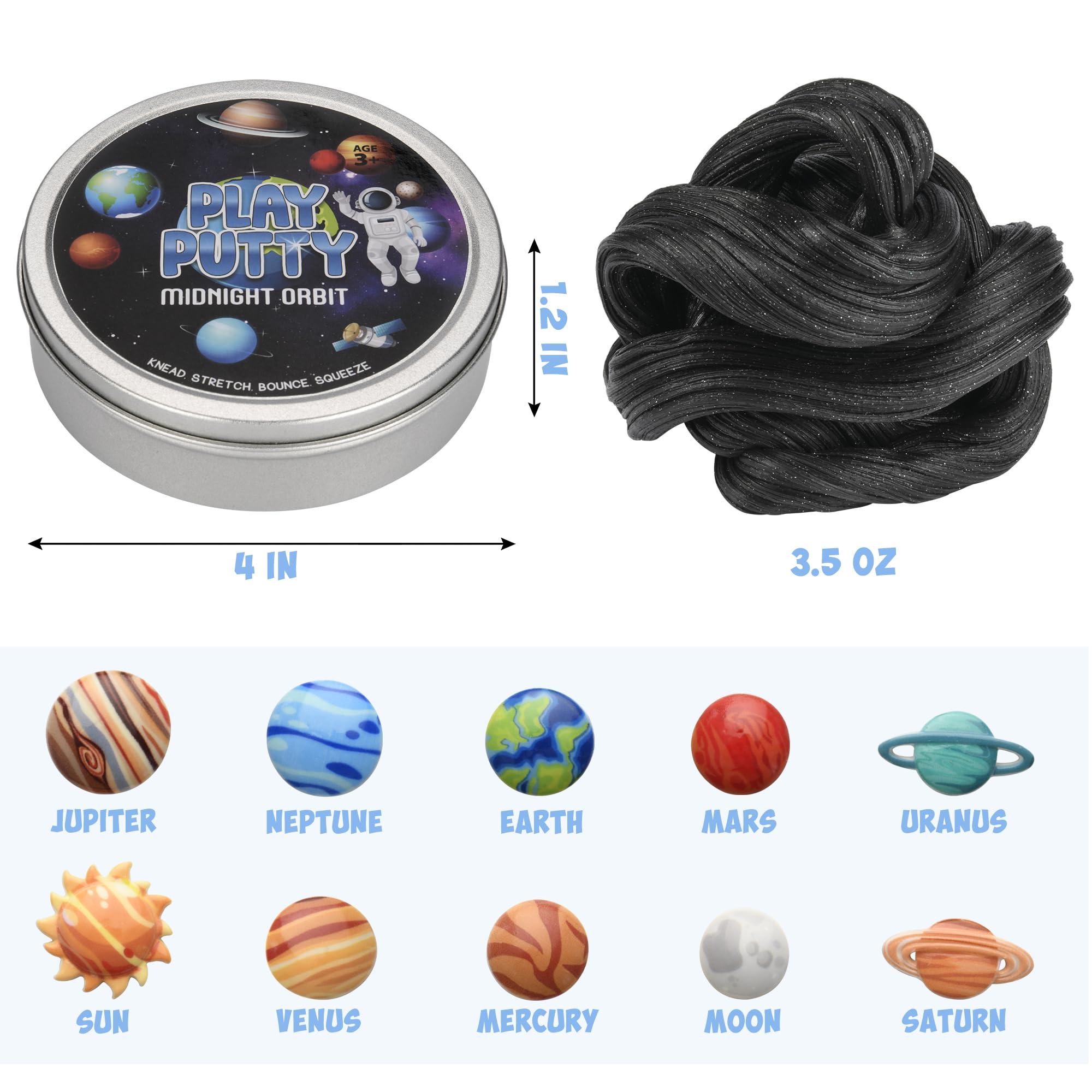 Inner-ACTIVE silicone putty stays pliable for extended hands-on fun.