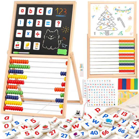 INNOCHEER abacus with magnetic letters for hands-on counting