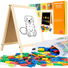 INNOCHEER dry erase and chalkboard surfaces provide versatile writing and drawing options