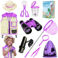 INNOCHEER Explorer Kit wearing the safari vest for outdoor exploration