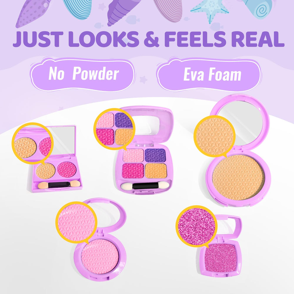 INNOCHEER eyeshadow duo, child-friendly toy for imaginative beauty play.