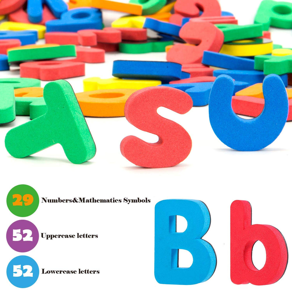 INNOCHEER foam letters and numbers close-up show soft, non-toxic learning pieces