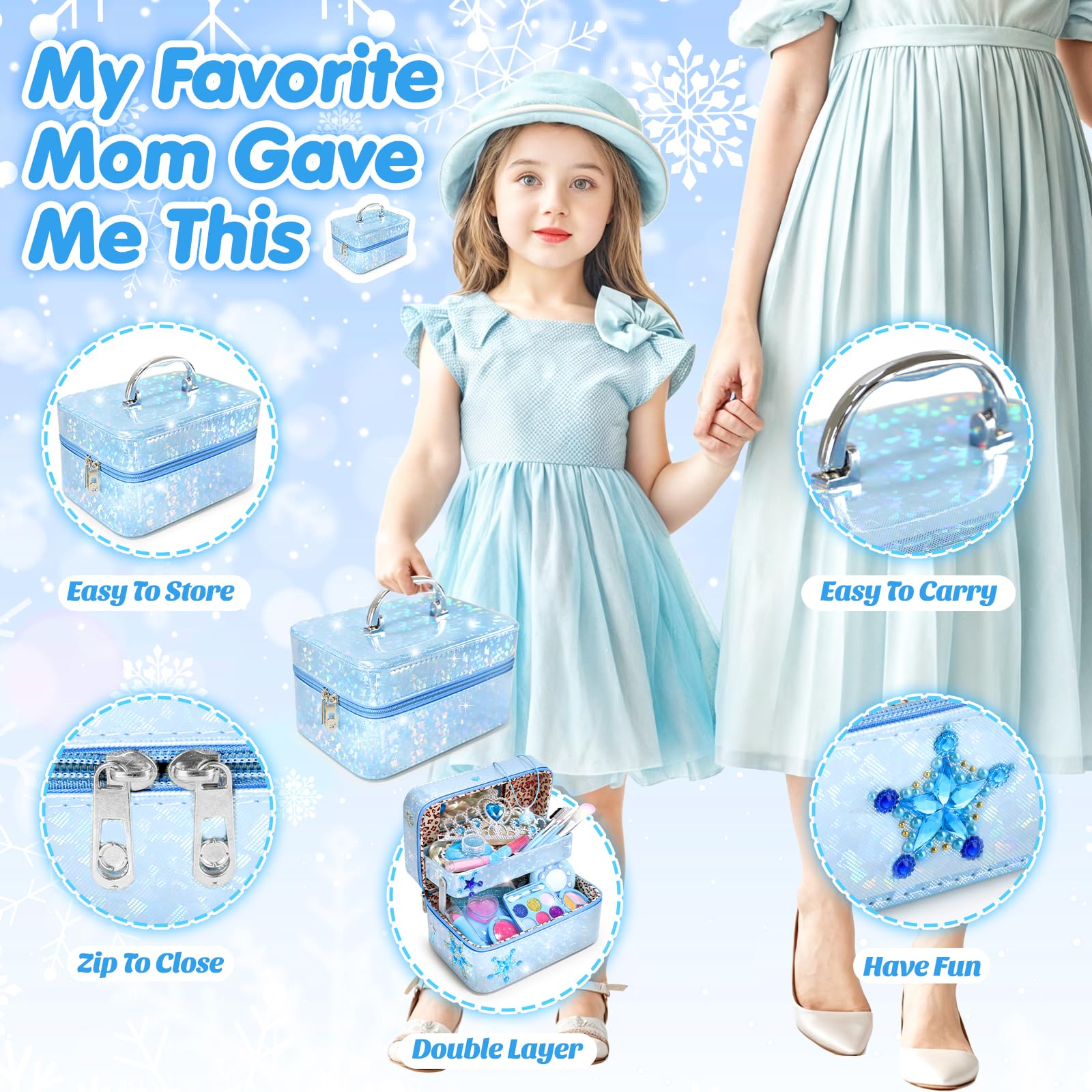 INNOCHEER Frozen makeup set with vibrant colors for imaginative pretend play