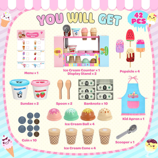 INNOCHEER colorful ice cream balls for creative scooping play and flavor ideas.