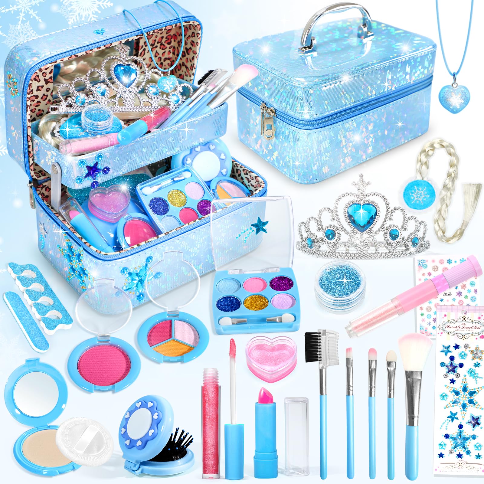 INNOCHEER kids makeup kit case for organized play and travel