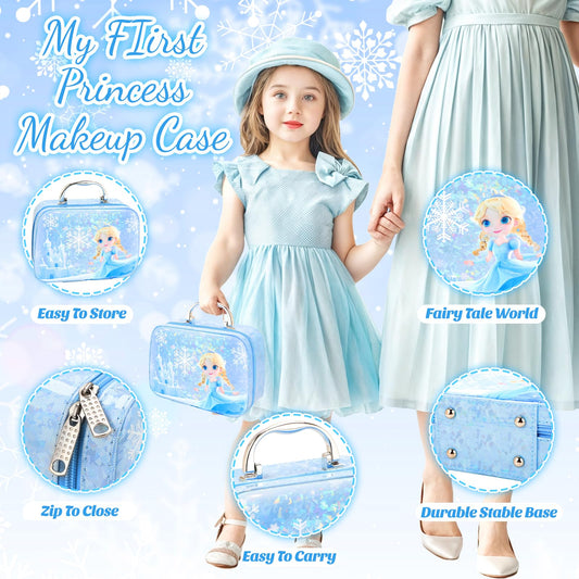 INNOCHEER five makeup brushes designed for toddlers with soft textures for pretend play.