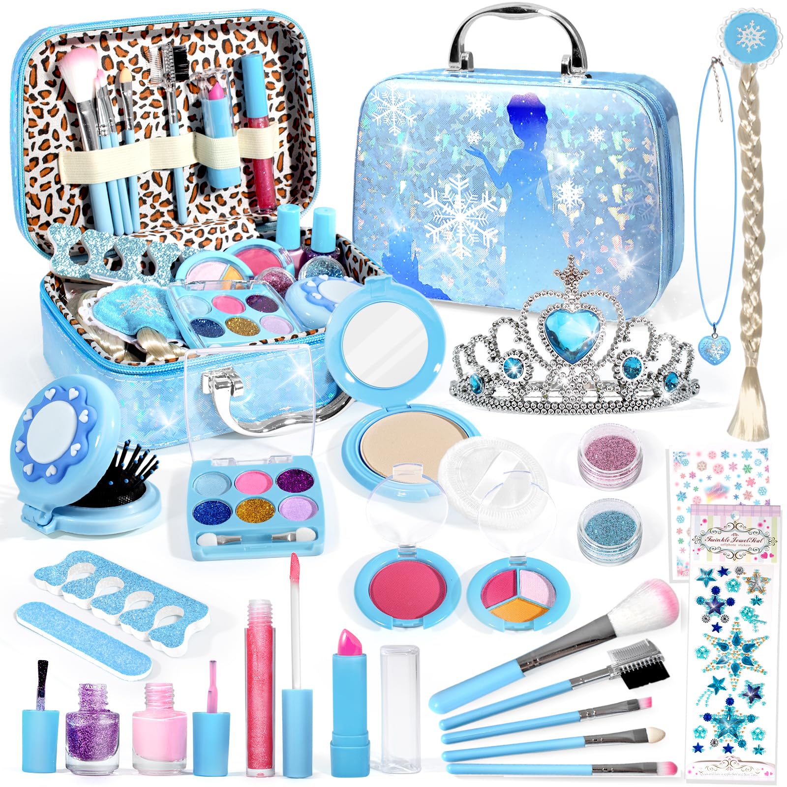 INNOCHEER makeup kit case open showing organized storage for imaginative playtime