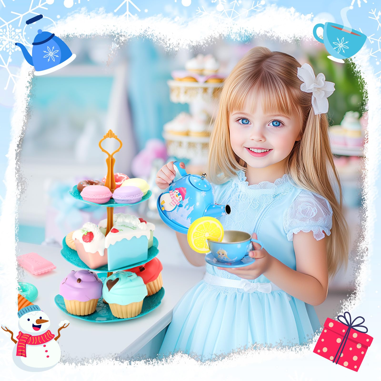 INNOCHEER treats like cakes and macarons spark creative tea-time stories.