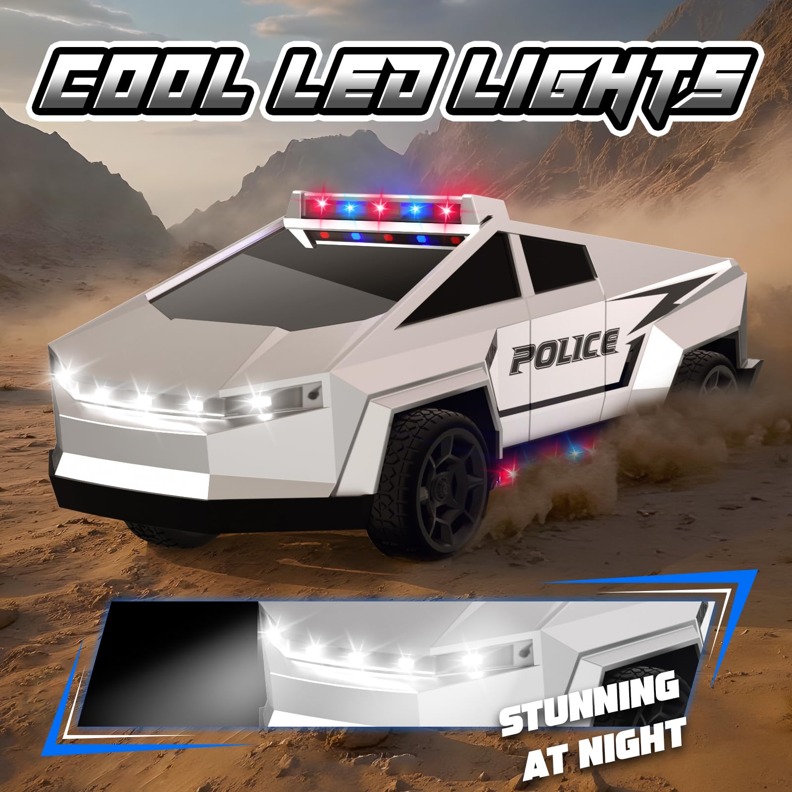 Innofans gift-ready police truck ideal for birthdays and holidays
